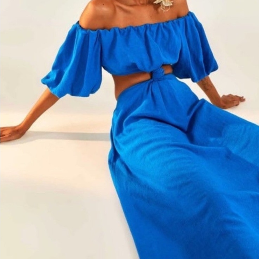 NWT! FARM RIO LINEN BLEND DRESS